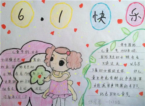 六一兒童節畫第一名 兒童節手抄報簡單漂亮 5068兒童