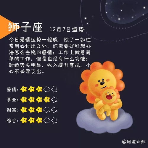 12月7日十二星座运势分析