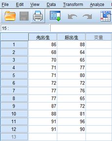 SPSS操作之配对样本的差值不符合正态分布的统计