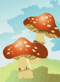 矢量蘑菇插画图形下载 1449797 