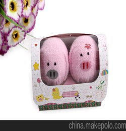 动物毛巾 情侣猪猪造型毛巾 宝宝喜爱 满月礼品 厂家现货