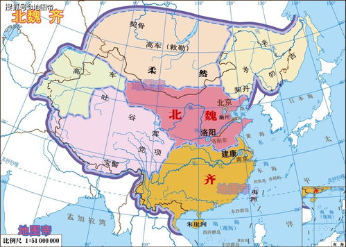 地图上的南北朝 14幅地图