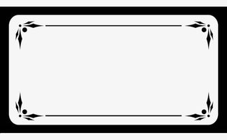 简单边框 黑色简单边框PNG素材 90设计 