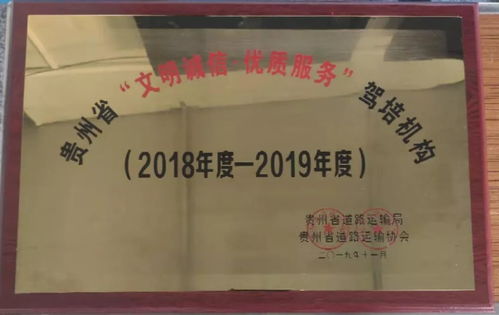 交通驾校获2019年度贵州省 文明诚信 优质服务 驾培机构称号交通驾校获2019年度贵州省 文明诚信 优质服务 驾培机构称号