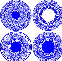 青花瓷盘花纹图片