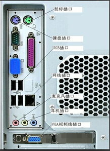 主机后面的音响插头怎么插 