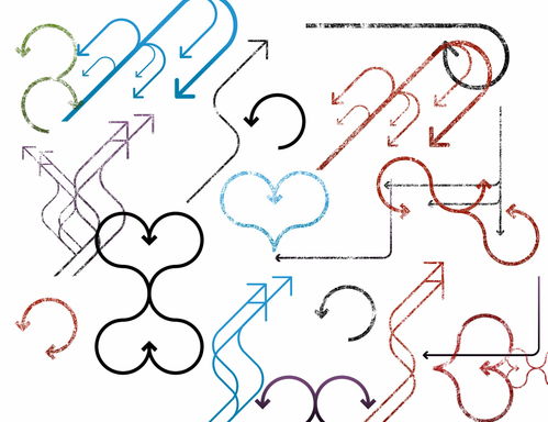 可爱漂亮的复古式箭头标记PS笔刷下载 