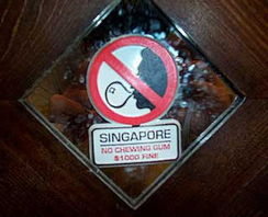 问：新加坡为什么不允许吃口香糖(新加坡为什么不让嚼口香糖)