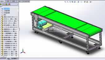 铝型材输送机sw设计模型