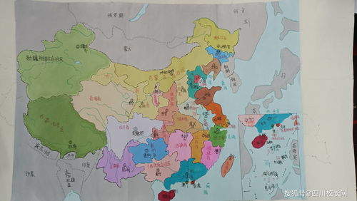 中国行政区地图手绘简单，中国行政区地图画法