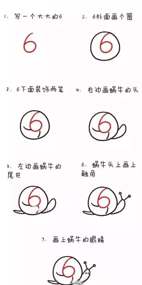 卡通数字画法图片