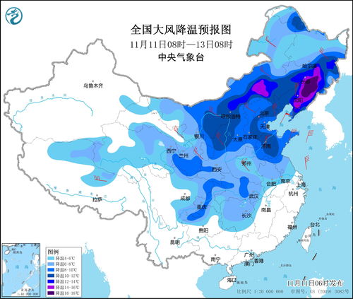 中央气象台：天气公报（2023年12月09日）较强冷空气继续影响北方地区 中东部地区将有较大范围雨雪天气