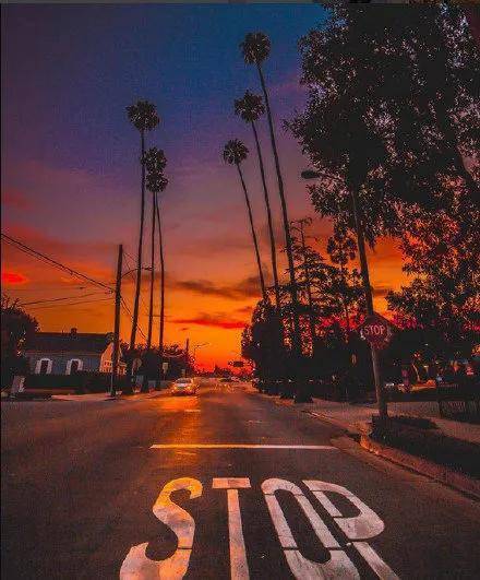 摄影作品欣赏 落日余晖中的加州