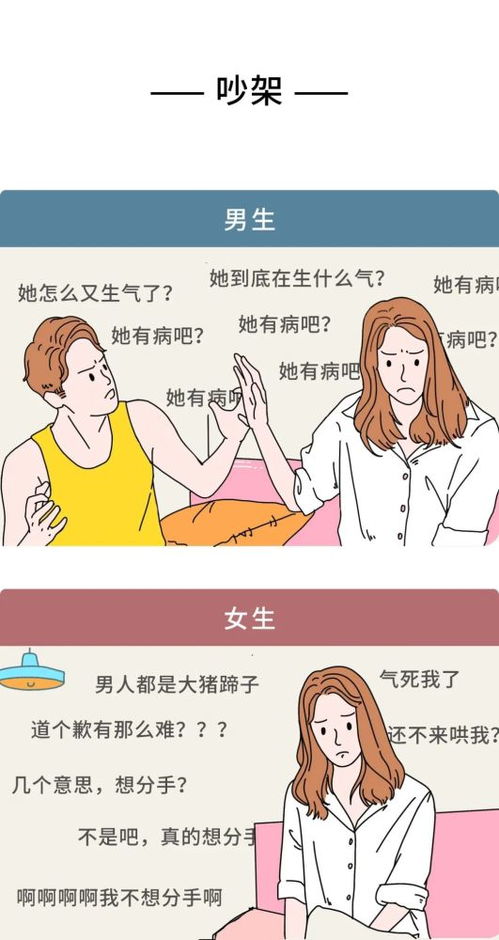 漫画 男生和女生的想法,究竟不同在哪里