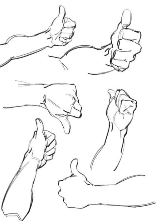 绘画参考 画师の漫画人物造型太可爱了 手部 动态姿势动作素材