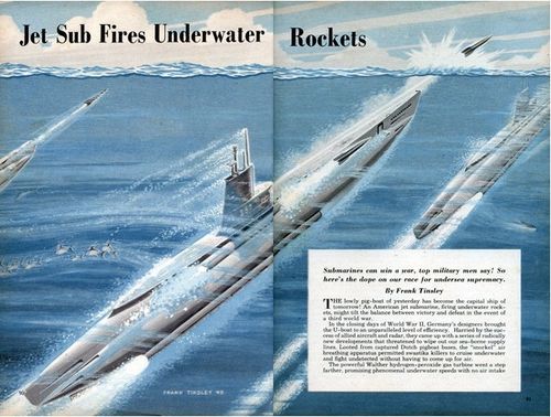 喷气潜艇 发射水下火箭
