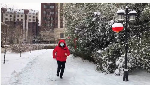 雪中奔跑 独享一人世界