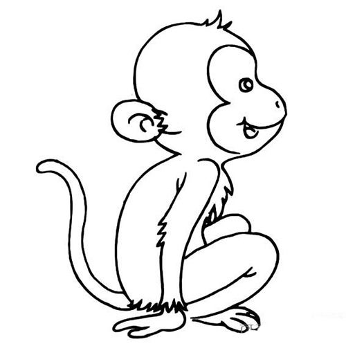 猴子簡筆畫圖片大全 猴子怎么畫 兒童猴子簡筆畫的畫法 親子簡筆畫大全