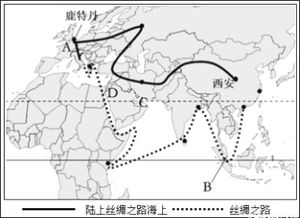 历史丝绸之路的路线（历史丝绸之路路线图海洋和陆地） 第1张