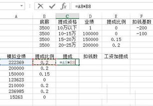 如何设计EXCEL表算销售提成