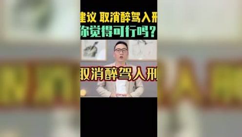 有代表建议取消醉驾入刑的提议争议很大,我不赞成取消,你支持吗