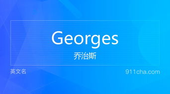 英文名Georges 的意思 性别含义寓意及印象是什么 英文名 911查询 