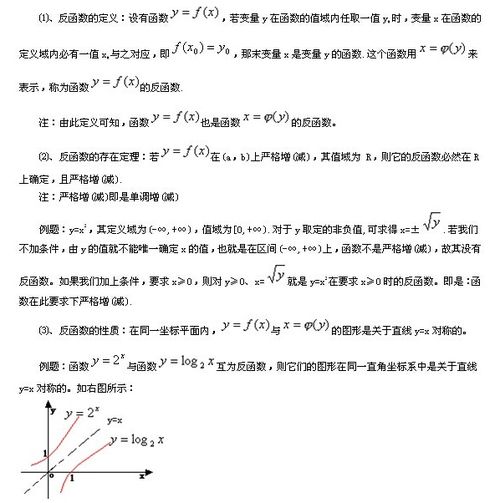 高中数学反函数有哪些反三角函数的所有公式