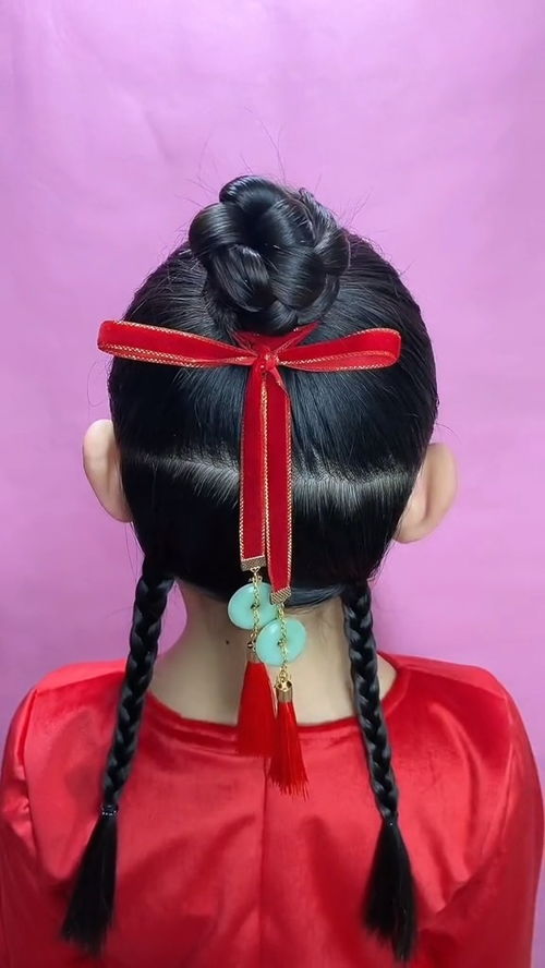 教大家一个简单的,小仙女古风发型 儿童编发 