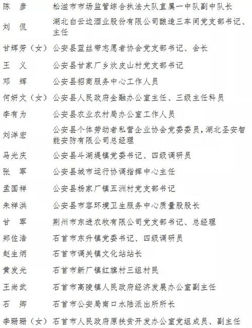 荆州 两优一先 表彰名单出炉 来看这些闪亮的名字