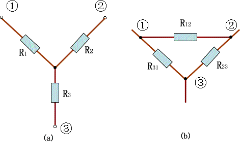 星形电阻网络与三角形电阻网络的等效变换 