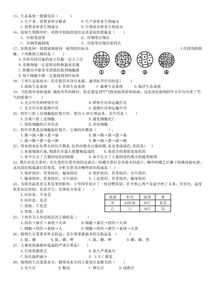 初一上册生物试卷及答案期中