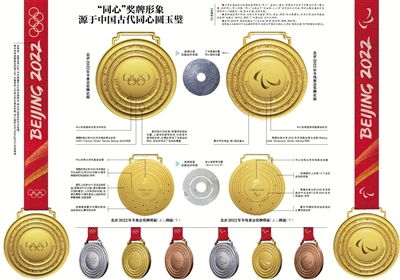 同心 奖牌形象源于中国古代同心圆玉璧 