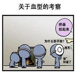 不同血型的人有不同性格,可爱滴漫画,我们来探求下 