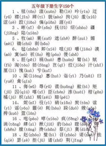 小学语文1 6年级基础,2460个生字,带拼音,家长给孩子打印收藏 