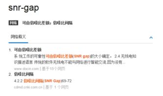 the snr gap在通信领域是什么意思 