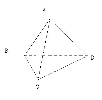 在空间四边形ABCD中,AB 2,BC 3,BD 2 3,CD 3, ABD 30 , ABC 60 ,求AB与CD所成的角 