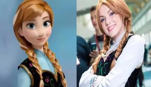 迪士尼公主真人版 艾莎公主神似,看到安娜公主 莫不是 双胞胎