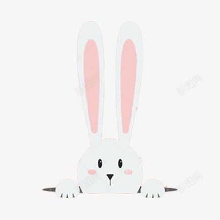 卡通长耳朵兔子 创意素材 兔子耳朵素材 