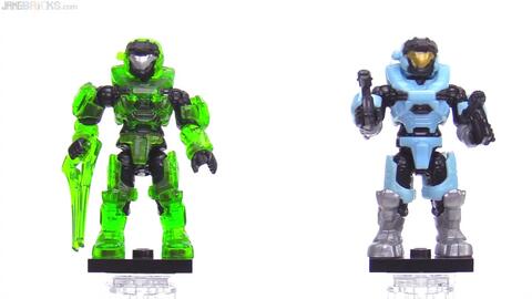 美家宝光环蓝队兵包测评 Mega Construx Halo Blue Team in hand review