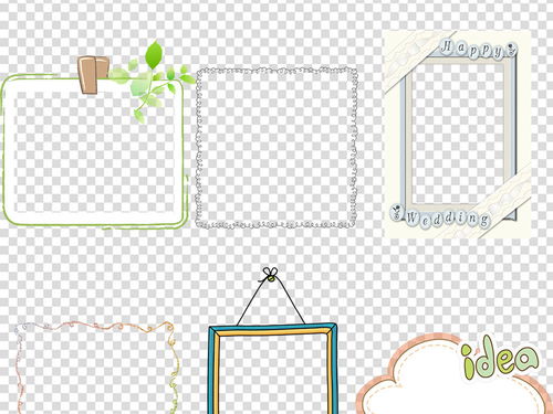可爱卡通边框相框照片边框装饰框外框画图片素材 psd模板下载 42.53MB 卡通手绘边框大全 花纹边框 
