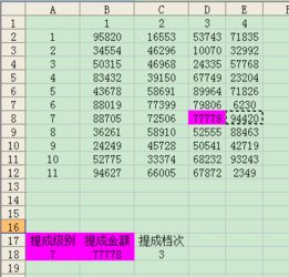 excel如何根据已经行对应的数值求列数 