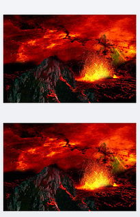 火山喷发卡通背景图 信息图文欣赏 信息村 K0w0m Com