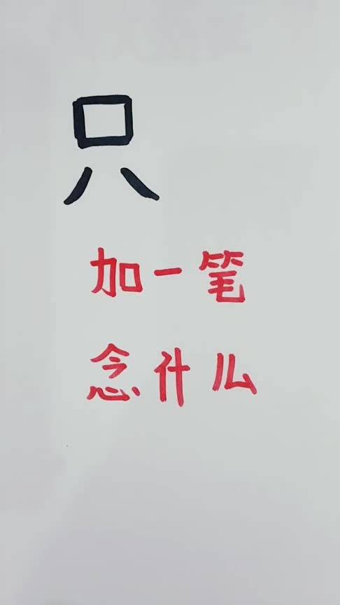 只 字加一笔,是一个什么字 