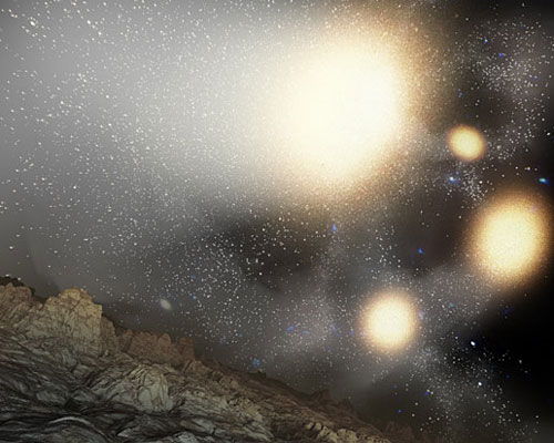 太空四巨大星系连环碰撞 将产生最大星系