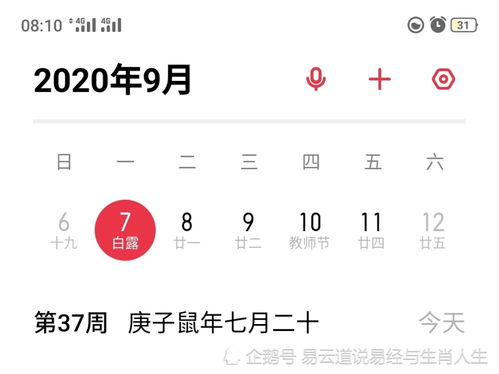 十二生肖每日运势,2020年的9月7日白露谁会发生好事