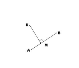 过点D做D垂直AB于点M什么意思...特别是 垂直AB于点M 中的 于点M 它代表M是垂足吗还是垂点 