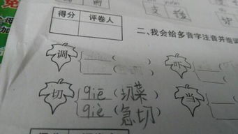 调和切多音字组词 