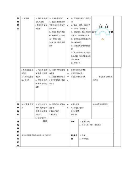 体育1-2年级体育教案