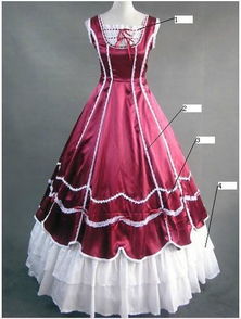 洋装结构,第一幅是和裙子连接在一起的还是裙撑 第二幅裙子里面的是和外面裙子连接在一起的还是只有花边 