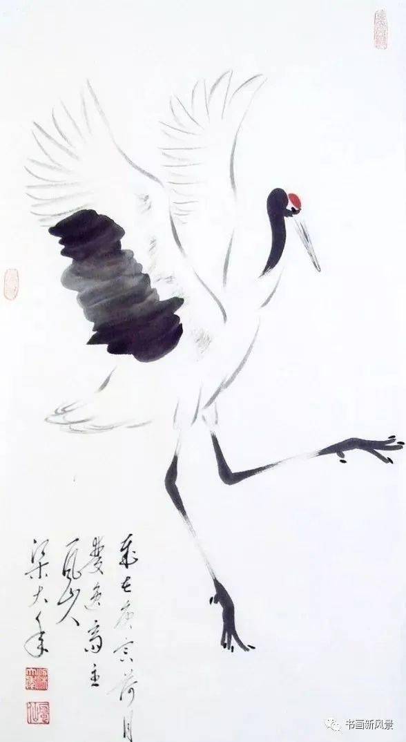 这三位名家画的丹顶鹤,漂亮